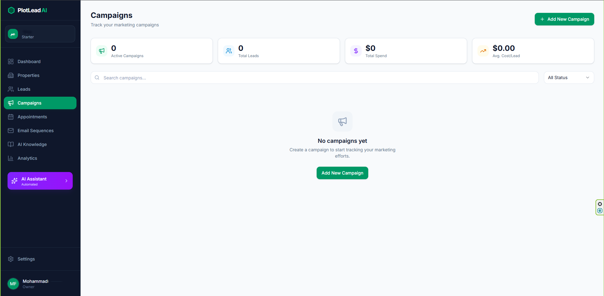 Marketing Campaigns: Cost per lead and attribution tracking across channels