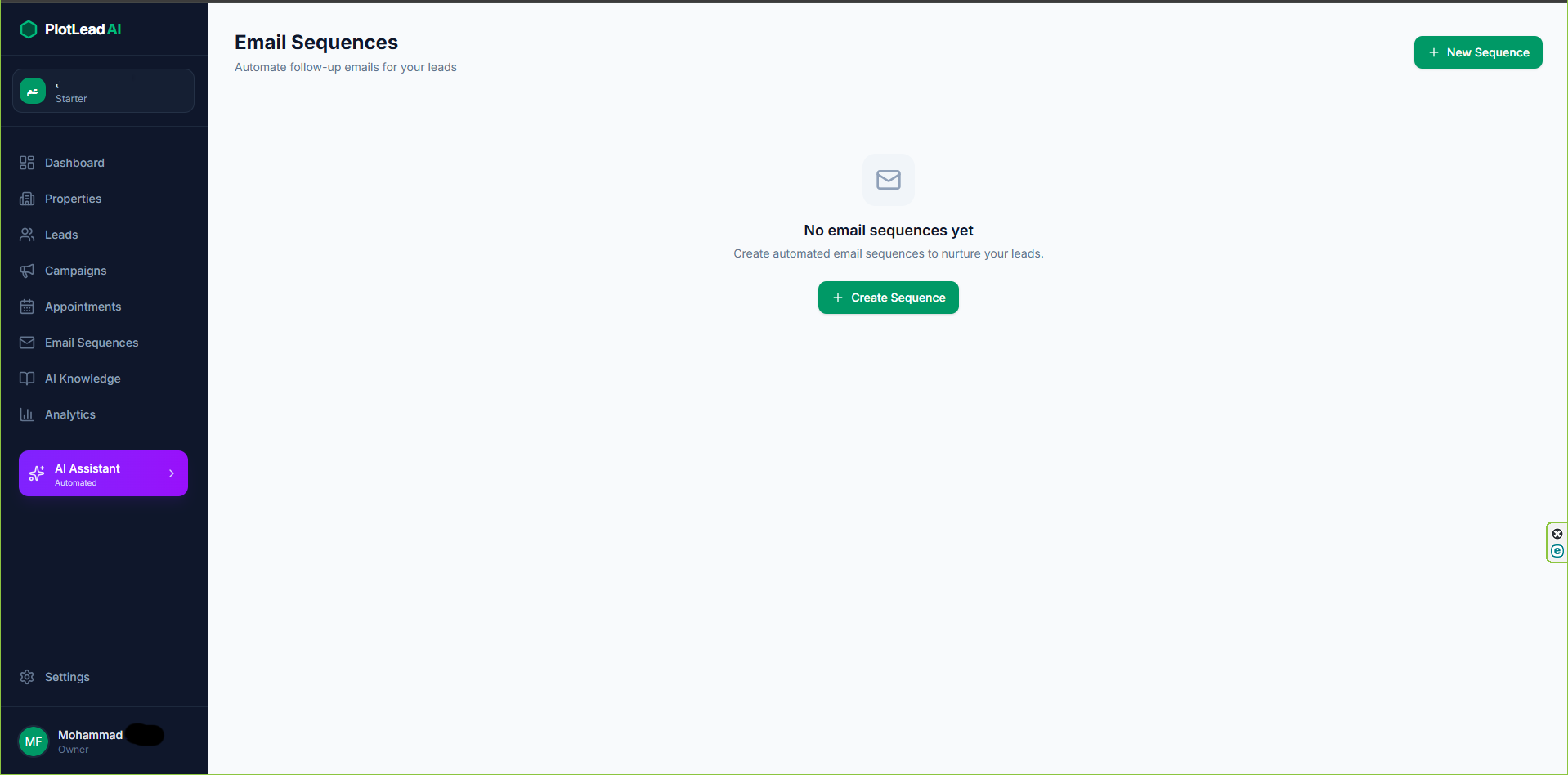 Automated Sequences: Multi-step email follow-up workflows for nurture
